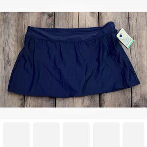Croft & Barrow Navy Blue Women's Tummy Control Swim Skirt Size Medium